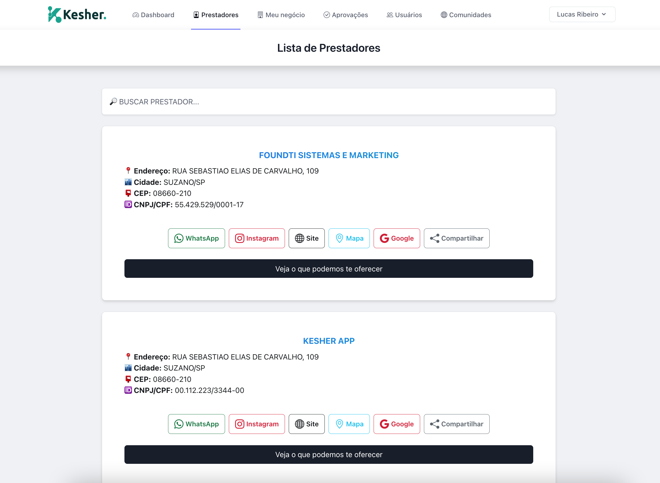 Comunidade conectada usando o Kesher App